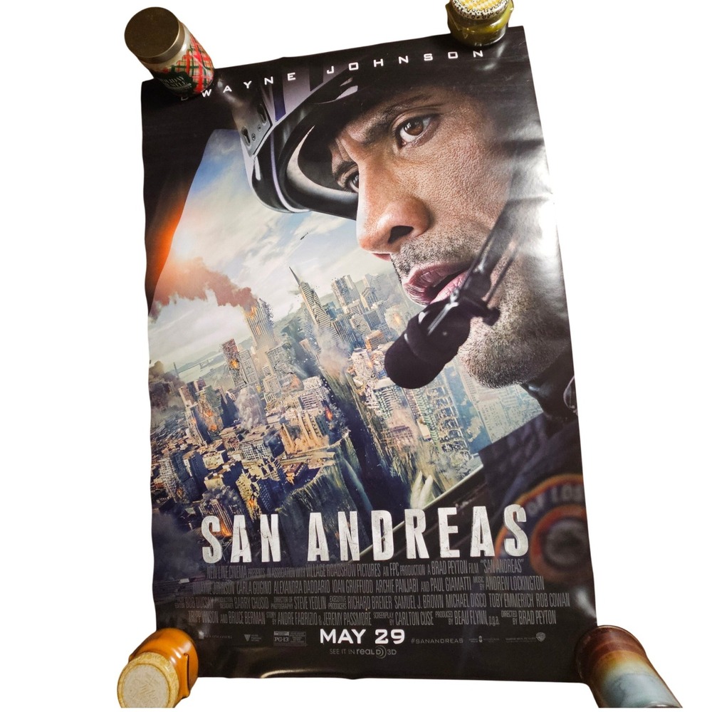 San Andreas 2015 Original Movie Poster 27x40 Dwayne The Rock Johnson D/S